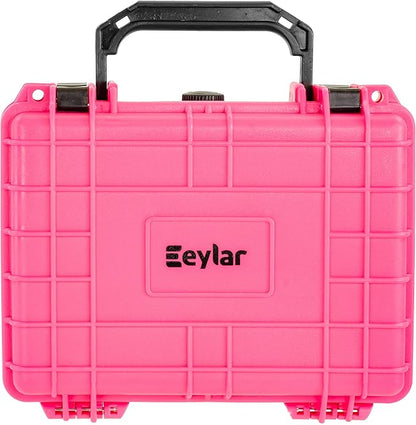 Eylar Protective Camera Hard Case Water & Shock Proof w/Foam, TSA Standards 9.12 inch 7.56 inch 4.37 inch (Pink)