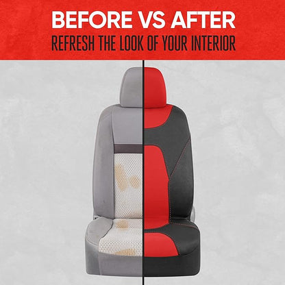Motor Trend AquaShield Waterproof Front Seat Covers, Red Seat Covers for Cars – Neoprene Front Car Seats Cover, SUV Seat Covers Protector - Car Interior Cover for Auto, Trucks, & Dog Owners