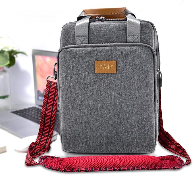 ZINZ 79 inch Shoulder Strap, Extra-thick Fixed Cushion Pad and Dual Clasps Universal Replacement Strap with Metal Swivel Hooks (200cm) (Black&Red Jacquard)