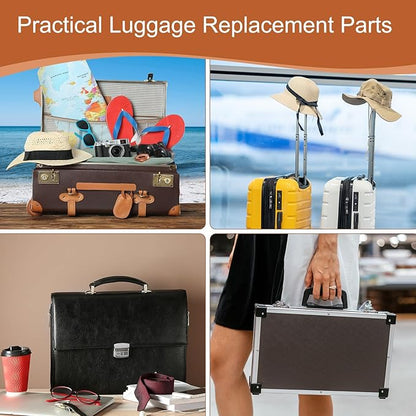 uxcell 2 Pcs Luggage Handle Replacement 8.5 Inch Suitcase Handle Carry Strap Plastic Pull Handle Grip Luggage Replacement Parts with Screws for Suitcase Box Luggage Case, Purple