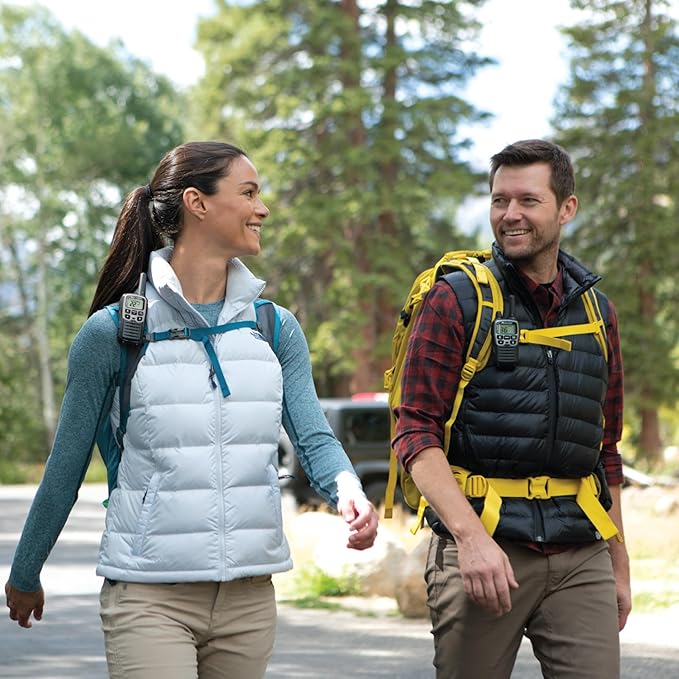 Midland - T51SLV X-Talker Spotting and Recovery Walkie -Talkie Long Range - FRS Two Way Radio for Adults and Kids, 38 Privacy Codes - Black/Silver - 2-Pack