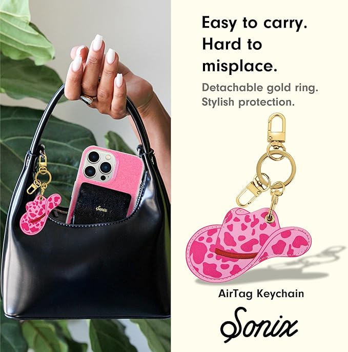 Sonix Keychain Case Compatible with Apple AirTag | Protective AirTag Cover Keychain | Cowgirl
