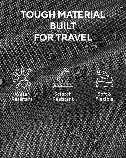 Dinictis Vacuum Seal Travel Backpack 60L Built-in Pump, Expandable Backpack with Vacuum Compression Fits 17 inch Laptop, Water Resistant Carry On Suitcase Luggage for Short Trip and Business-Dark Grey