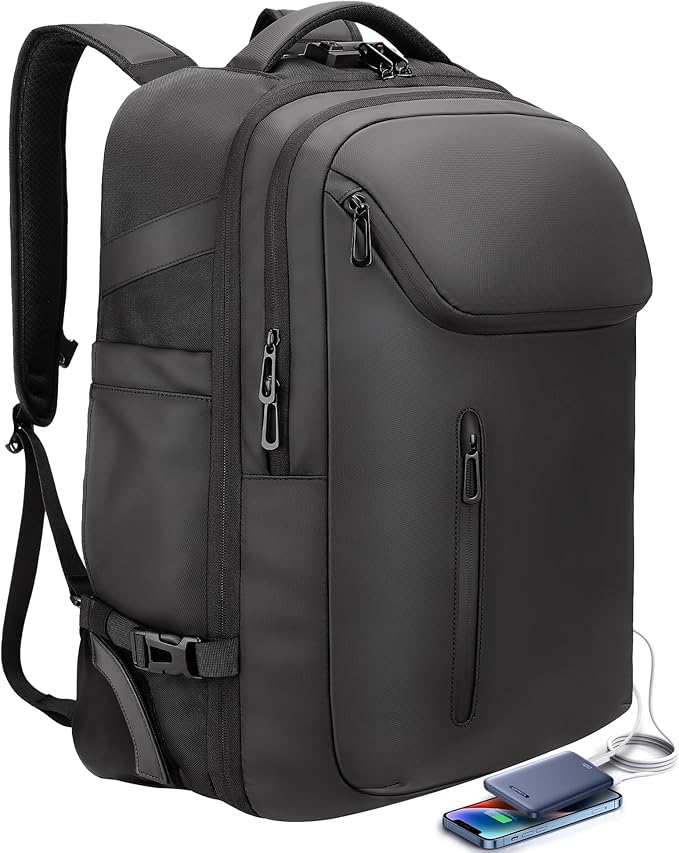 Large Rolling Backpack for Women&Men, 50L Work Backpack with Wheels,17 inch Laptop Backpack with USB Port,TSA Lock Carry On for Business, Travel, College, Teacher