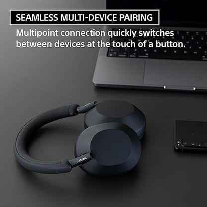 Sony WH-1000XM5 Premium Noise Canceling Headphones (Smoky Pink) with Free WF-C700N Truly Wireless Noise Canceling Earbuds (Black)