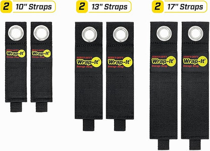 Heavy-Duty Wrap-It Storage Straps (Assorted 6 Pack) - Stocking Stuffer for Dad Extension Cord Organizer, Cable Straps for RV Accessories