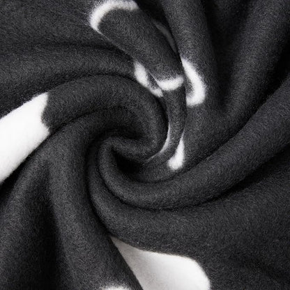 CAI TENG Fleece Throw Blanket Blankets for Couch Bed 50x60 inch 6 Pack Kids Blanket Throws Fleece Fabric Soft Cozy Travel Blankets Lightweight Small Throws Camping Gifts Blankets Black Dog Paw