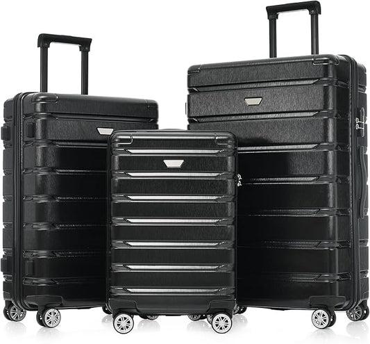 Suitcase Sets Hardshell Luggage Sets ABS Suitcase for Women 3Pc Carry On Luggage