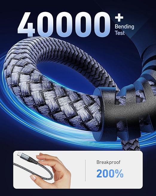 Short USBC to USBC Cable 3FT, 60W USB Type C Fast Charging Cable for Car, Durable iPhone USB C Charger Cable USB C Cord for iPhone 17/16/15/Pro Max/Plus, Samsung Galaxy and More-2Pack