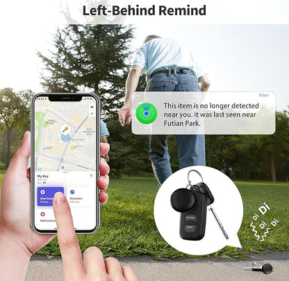 Air Tracker Tags-4 Pack Tracker Tag Work with Apple Find My (iOS 14.6 Above Only) Smart Tag Item Finders for Key, Luggage, Backpack，etc. (Black, 4 Pack)
