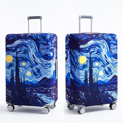 Travelkin Luggage Covers For Suitcase Tsa Approved,Suitcase Cover Protector Fit 18-32 Inch Luggage (Galaxy, L)