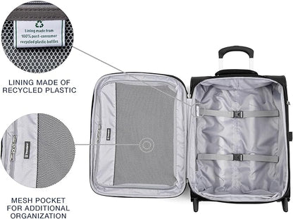 Travelpro Maxlite 5 Softside Expandable Upright 2 Wheel Carry-on Luggage, Lightweight, 20-Inch — Black