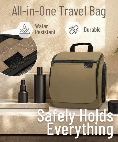 DD D&D Wanderlust D&D Hanging Travel Toiletry Bag for Men and Women – Cosmetics, Makeup and Toiletries Organizer Kit with 10 Compartments