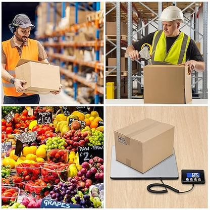 Shipping Scale, 660lbs Heavy Duty Digital Postal Scale for Packages, 0.7oz High Accurate Postage Scale for Small Business, Luggage, Home Use, Battery & Charging Cable Include