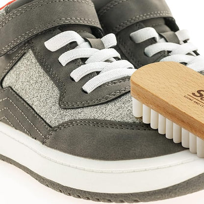 Variety Shoe Brush Kit - Double-Sided Shoe Polish Applicator & Horse Hair Brushes for Polishing - Nubuck & Suede Brush for Shoes, Soft Leather Cleaning with Microfiber Cloth