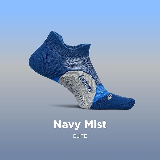 Feetures Elite Light Cushion No Show Tab Athletic Ankle Socks - Sport Sock with Targeted Compression