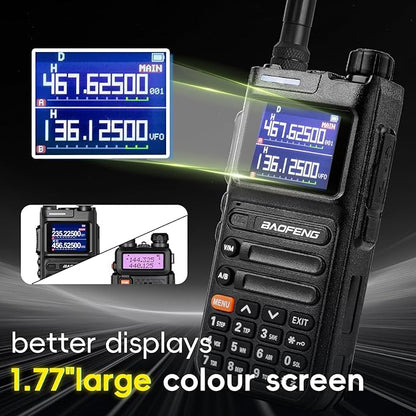 Baofeng Radio Ham Radio Handheld UV-26 10W Long Range Rechargeable NOAA Weather Two Way Radio Walkie Talkie with 18.8-inch High Gain Tactical Antenna for Survival Gear Hunting Camping, 2 Pack