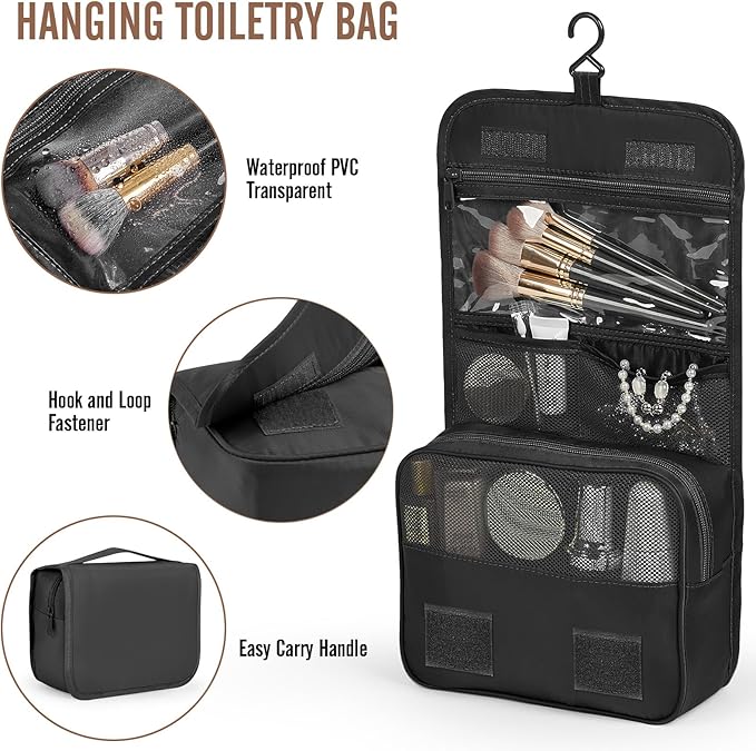 Veken 10 Set Packing Cubes for Travel Essentials, Suitcase Organizer Bags in 4 Sizes, Carry-On Luggage Accessories with Laundry & Toiletry Bag, Airplane Must-Have, Road Trip & Camping, Gifts for Men