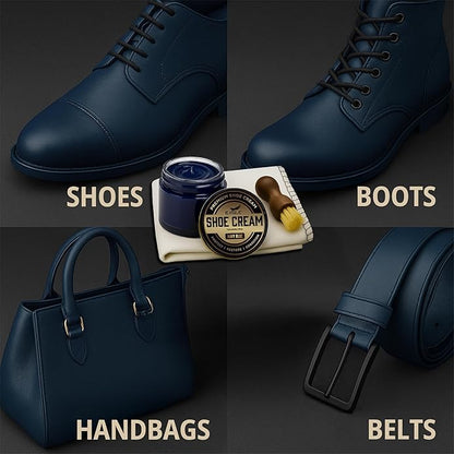 Eagle Shoe Cream Polish Kit – 3 Piece Boot & Shoe Polish with Shoe Cream, Shine Cloth & Applicator