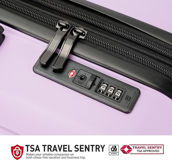 GinzaTravel Hardside Spinner, 28-inch Anti-scratch Purple Suitcase Luggage with Wheels