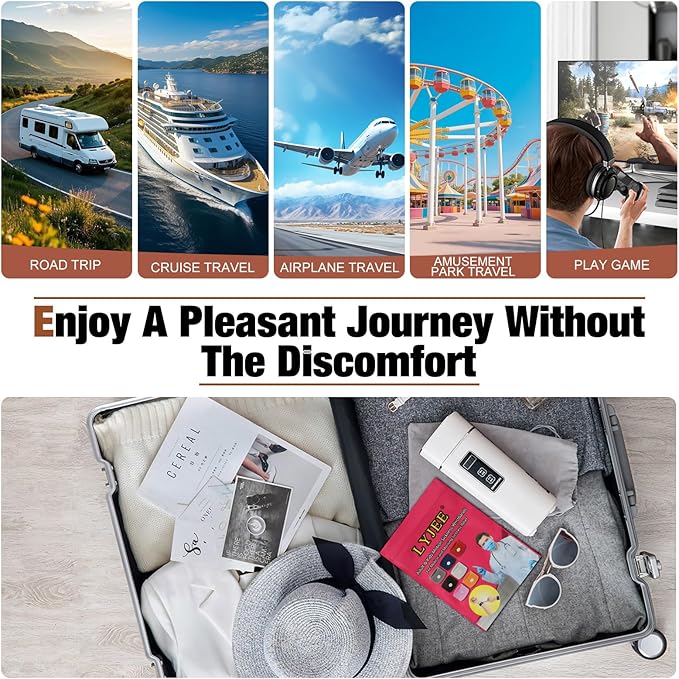 LYJEE Motion Sickness Bands for Adults and Kids Nausea Relief for Pregnant Women Seasickness Wristband for Cruise Ship Essentials
