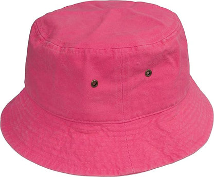 Gelante Solid Color 100% Cotton Bucket Hat for Women and Men Packable Travel Summer Beach Hat