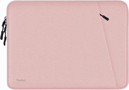 Laptop Sleeve Case 14 inch, Shockproof Protective Computer Cover with Accessories Pocket, Portable Laptop Bag Compatible for 14 inch MacBook Air/Pro, Dell, HP, Acer, Asus, Lenovo, Pink