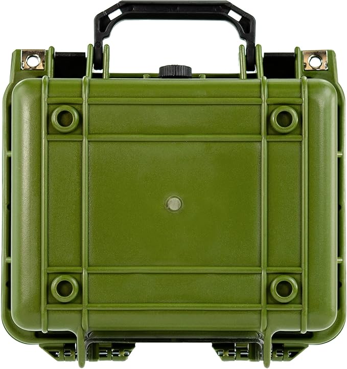 Eylar Small 10.62" Deep Gear, Equipment, Hard Camera Case Waterproof with Foam TSA Standards (Green)