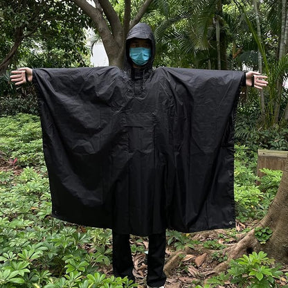 Hooded Rain Poncho,Multi Use Waterproof Raincoat,For Hiking, Camping and Emergency,Suitable for Unisex Adults