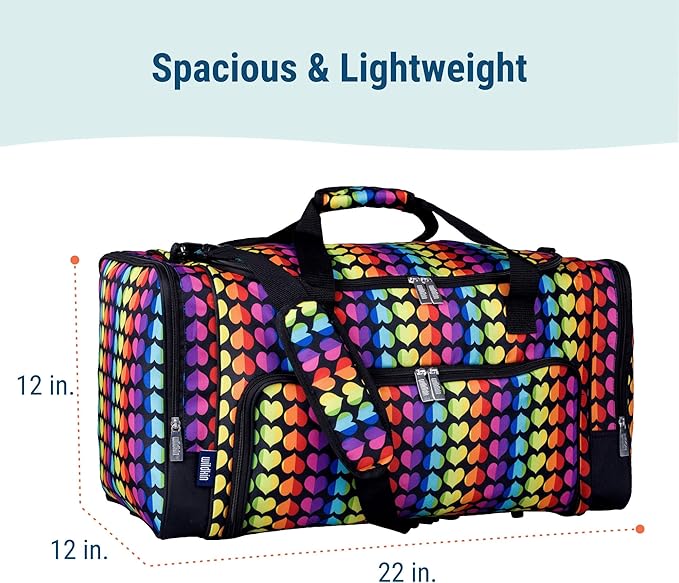 Wildkin Kids Weekender Duffel Bag – Carry-On Size for School, Travel, & Sleepovers