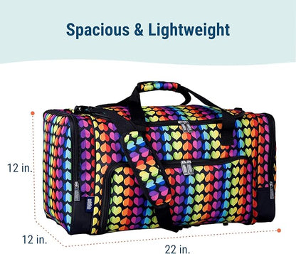 Wildkin Kids Weekender Duffel Bag – Carry-On Size for School, Travel, & Sleepovers