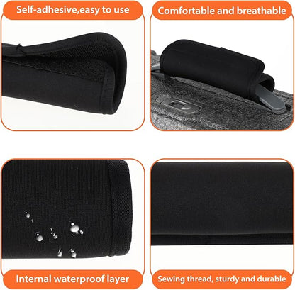 2Pack Luggage Handle Wrap For Suitcase Travel Essential Bright Black Color Soft Luggage Identifiers For Suitcases Neoprene Material Comfortable Suitcase Handle Wraps For Suitcase For Traveling