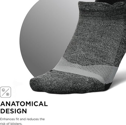 Feetures Elite Light Cushion No Show Tab Athletic Ankle Socks - Sport Sock with Targeted Compression