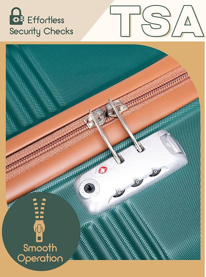 Luggage Sets 5 Piece, Suitcases with Wheels, Hardshell Suitcase Set, ABS Carry on Luggage Set with TSA Lock, Travel Luggage