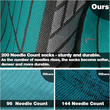 Hylaea No Show Running Athletic Anti-Blister Wicking Coolmax Socks, Seamless Anti-odor