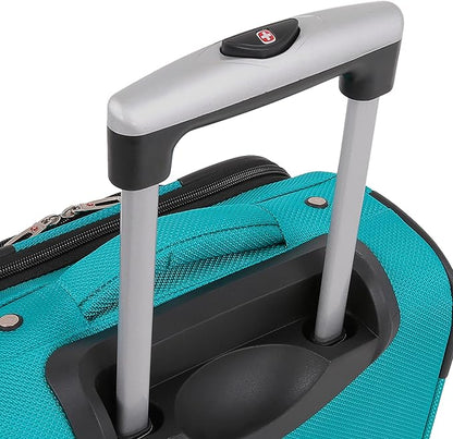SwissGear Sion Softside Expandable Luggage – Large Checked Suitcase with 360 Degree Wheels & Retractable Handle – 29 Inch, Perfect for 7-9 Night Trips – Teal