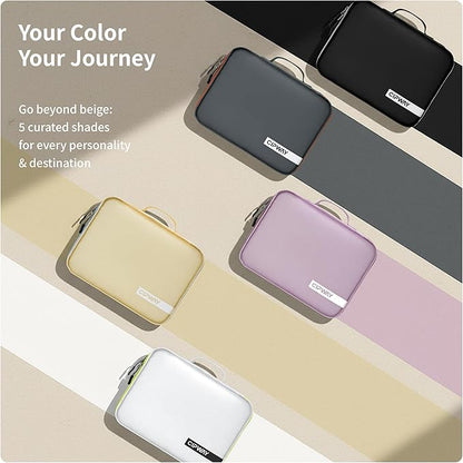 Cipway 5 Set Packing Cubes for Travel Suitcase Organizer for Accessories Luggage Carry On Suitcase Lightweight Vanilla Cream