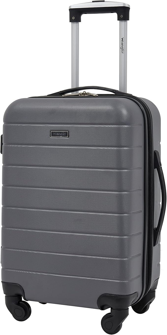 Wrangler 20" Smart Spinner Carry-On Luggage With USB Charging Port