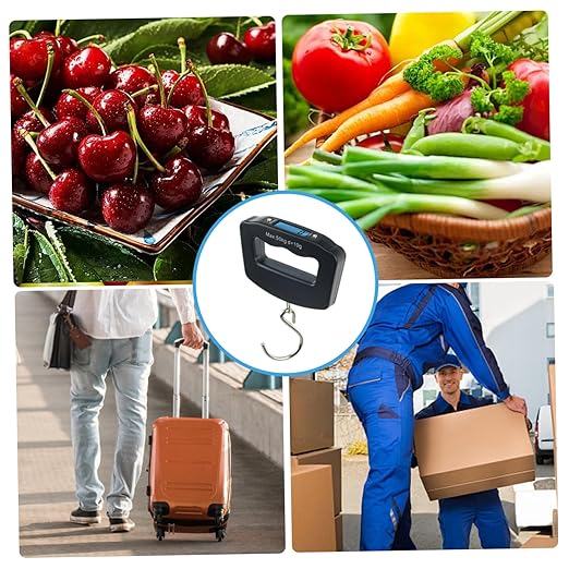 Luggage Scale Travel Digital LCD Display Luggage Weight Scale 110lb/50kg Electronic Digital Weighing for Suitcase Hanging Weight Hook