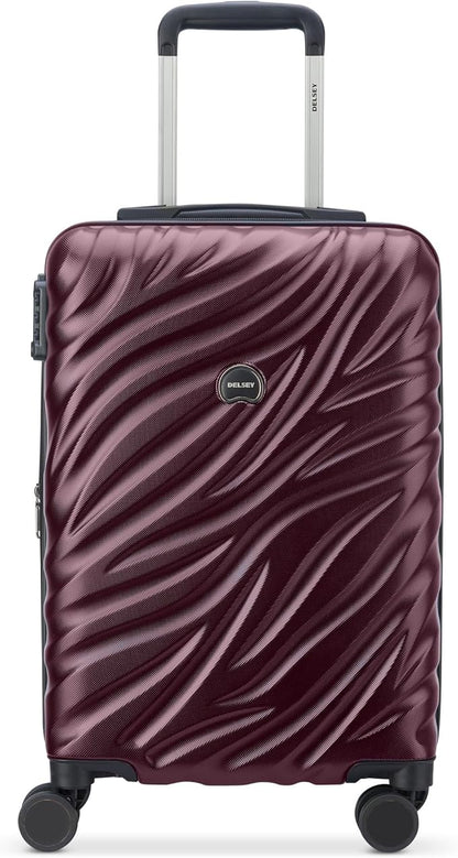 DELSEY PARIS Alexis Hardside 3-Piece Set, Expandable Luggage with 4 Spinner Wheels, Lightweight Suitcase, 21" Carry-On, 25" Checked Medium, 29" Checked Large, Burgundy