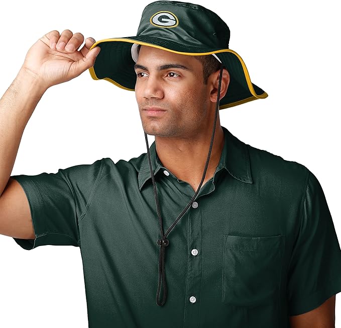 NFL Solid Team Color Logo Sport Outdoor Sun Bucket Boonie Hat