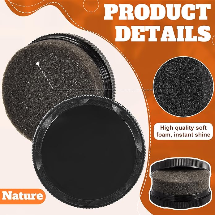 Loopeer 12 Pcs Shoe Shine Sponge Bulk, Instant Leather Shoes Shiner Care for Boots, Leather Accessories Quick Cleaning