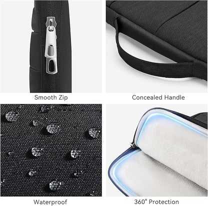 Omnpak for 15.3 inch MacBook Air Case Sleeve Compatible with 16 inch MacBook Pro M4/M3/M2/M1 Pro/Max,Multi Pockets with Side Handle Protective Carrying Case for 15 inch MacBook Air M4/M3/M2