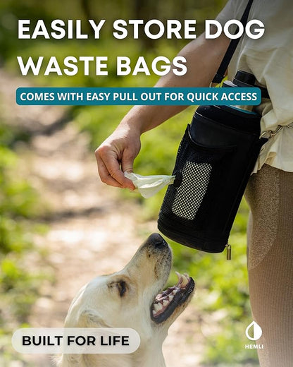 32 oz. Dog Water Bottle, Insulated Dog Travel Water Bottle, Stainless Steel Pet Water Bottle Dispenser Portable Food and Water Bowl for Dogs with Carrying Case for Walking Dog Canteen Travel Kit