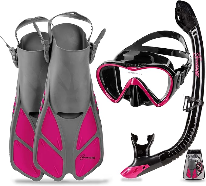 Seavenger Aviator Snorkeling Set with Gear Bag