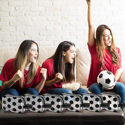 12 PCS Soccer Cosmetic Bags Soccer Gift Accessories Bags Goodie Snack Makeup Pouch Bag Waterproof Clear PVC Travel Bag with Zipper for Girls Valentine Team Gifts Player Sport Party Favors