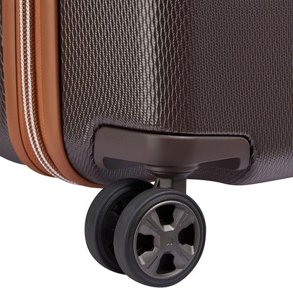 DELSEY PARIS Chatelet Air 2.0 Hardside Luggage with Spinner Wheels, Chocolate Brown, Carry on 19 Inch