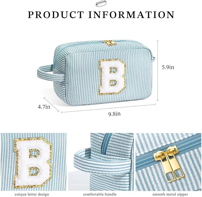 YOOLIFE Gifts for Mom - Birthday Gifts for Mom, Mother In Law Gifts, Mama Gift Idea, Personalized Gifts for Women, Initial Makeup Bag for Women C