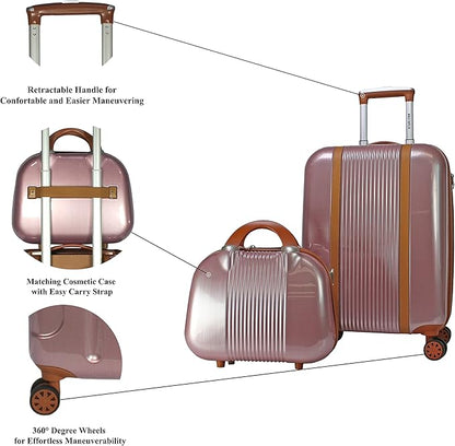 Classique Lightweight Spinner 2-piece Carry-On Luggage Set - Rose Gold
