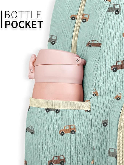 Corduroy Toddler Backpack for Boys 2-5, Cute Kids Backpacks Boys - Preschool Kindergarten Backpack 13.7" H Fit Folder